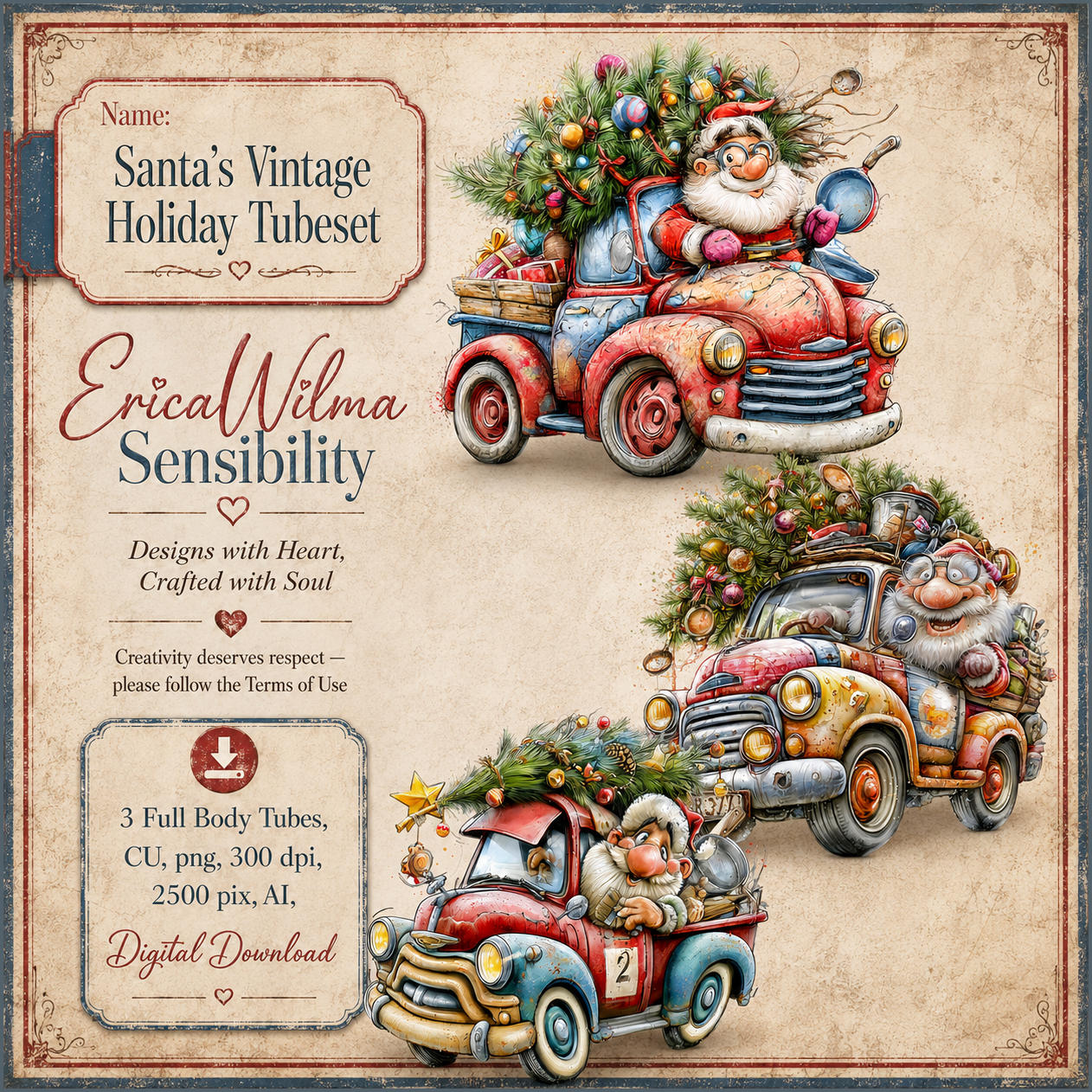 (image for) EW AI Santa's Vintage Holidays - Tubeset 2026